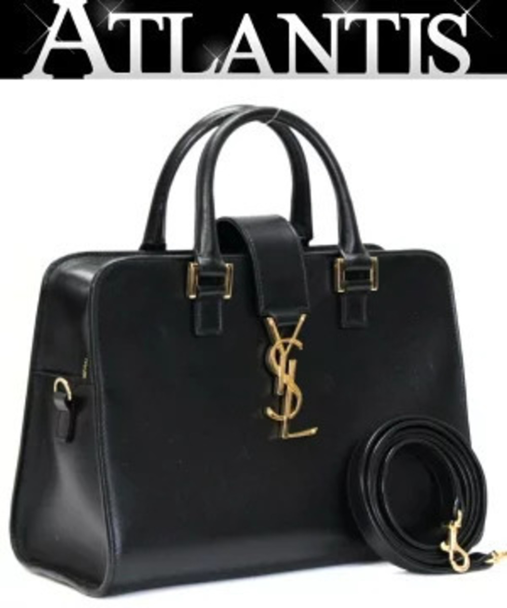 Saint Laurent Yves Baby Cabas bag Cassandra calf leather black